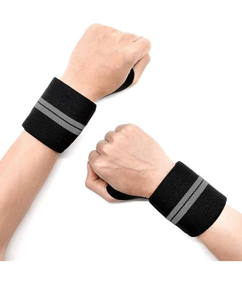     			Wrist Supporter for Gym, Wrist Wrap, Hand Band with Adjustable Size Strap & Thumb Loop for Gym , Pack of 1