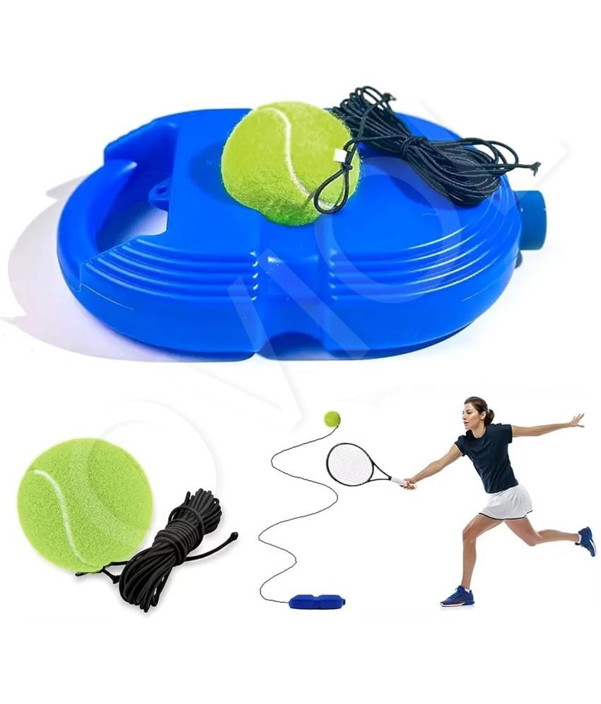     			sevriza Tennis Trainer Rebound Ball with String Solo Tennis Trainer Set Self Tennis Practice Ball with String Cricket Trainer Rebound Ball with Rope Fill Sand or Water (Multicolor) (No Racket Included)