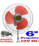 6 Inch Corded 12V Car/Table fan with Adapter