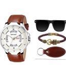 HMCT Brown PU Analog Men's Watch