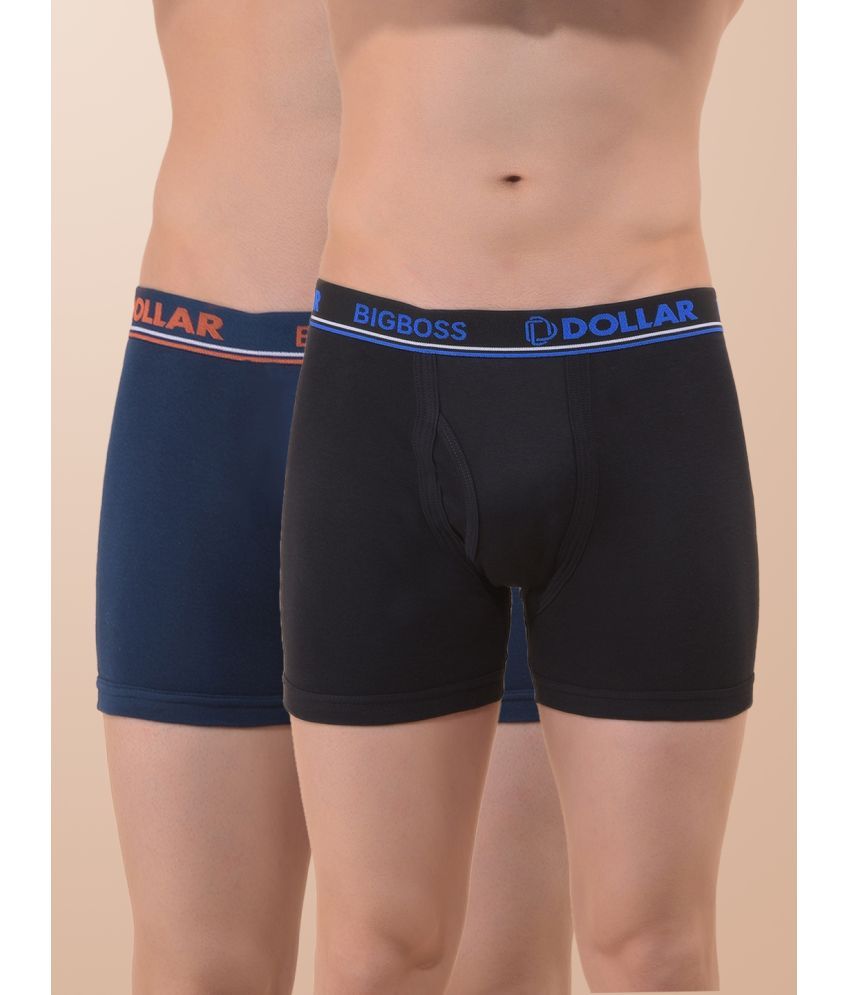     			Pack of 2 Dollar Bigboss Multicolor Interlock SCD Cotton Blend Men's Trunks