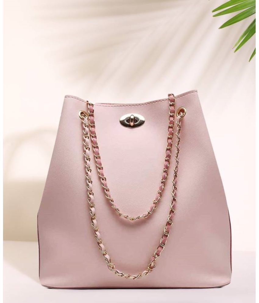     			Fargo Pink Faux Leather Shoulder Bag