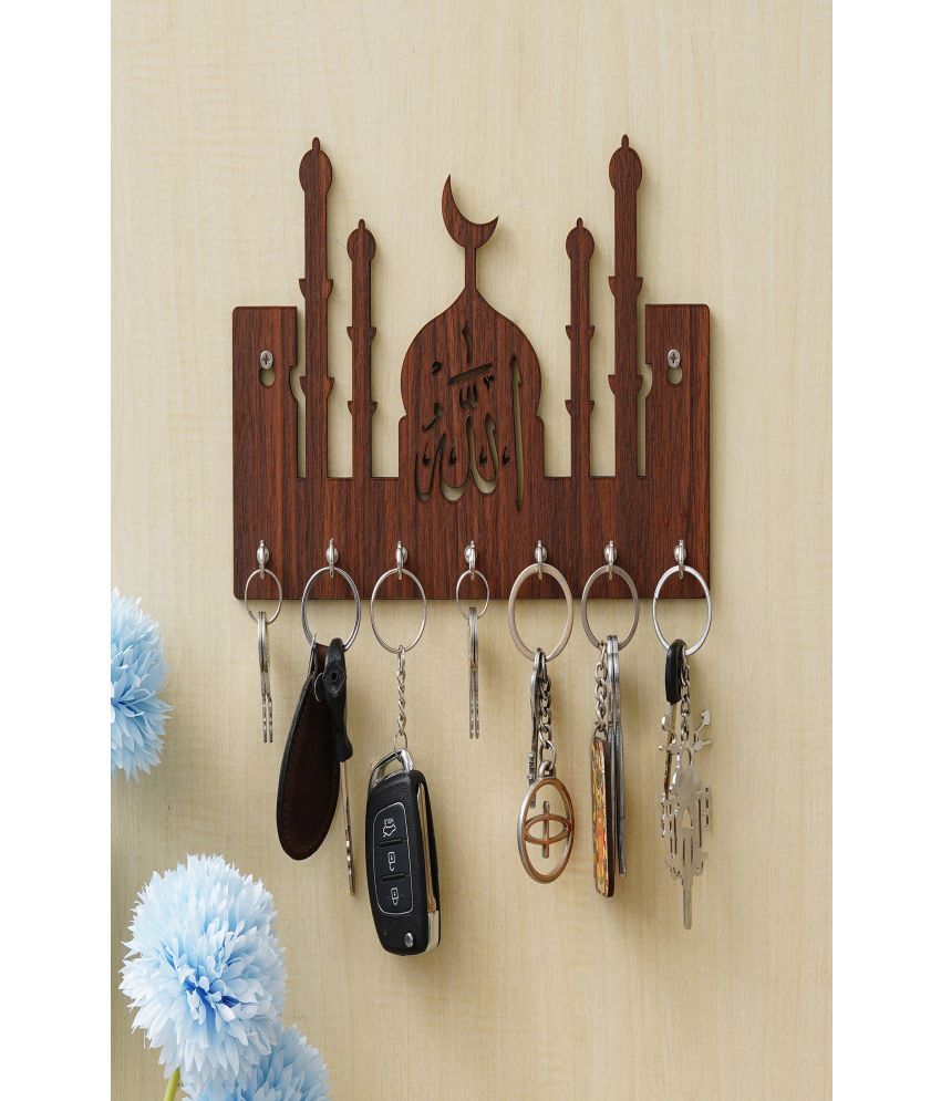     			JaipurCrafts Brown Wood Key Holder - Pack of 1