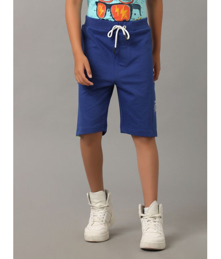     			Under Fourteen Only - Blue Cotton Boys Shorts ( Pack of 1 )