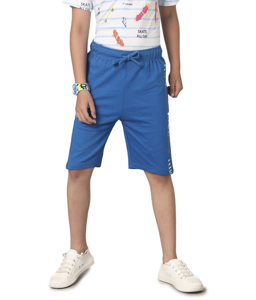     			Under Fourteen Only - Blue Cotton Boys Shorts ( Pack of 1 )