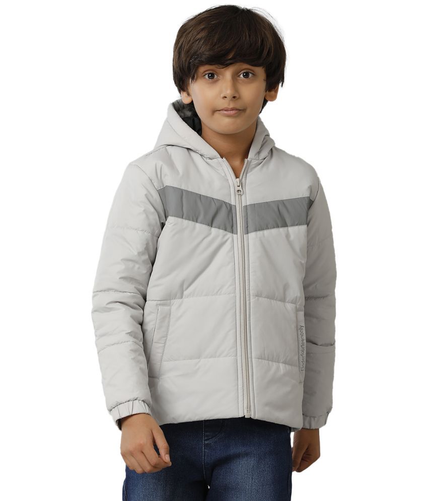     			Under Fourteen Only Gray Polyester Boys Casual Jacket ( Pack of 1 )