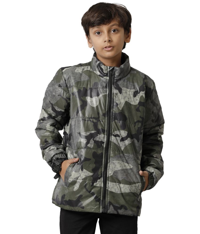     			Under Fourteen Only Green Polyester Boys Casual Jacket ( Pack of 1 )