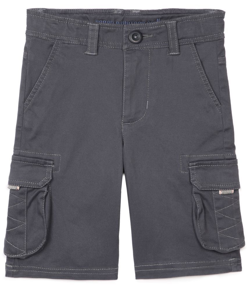     			Under Fourteen Only - Grey Cotton Boys Shorts ( Pack of 1 )