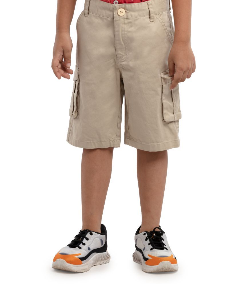     			Under Fourteen Only - Khaki Cotton Boys Shorts ( Pack of 1 )