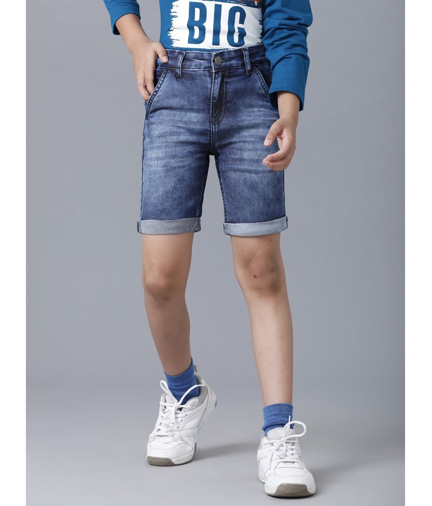     			Under Fourteen Only - Navy Blue Cotton Boys Shorts ( Pack of 1 )