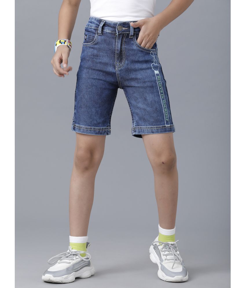     			Under Fourteen Only - Navy Blue Cotton Boys Shorts ( Pack of 1 )