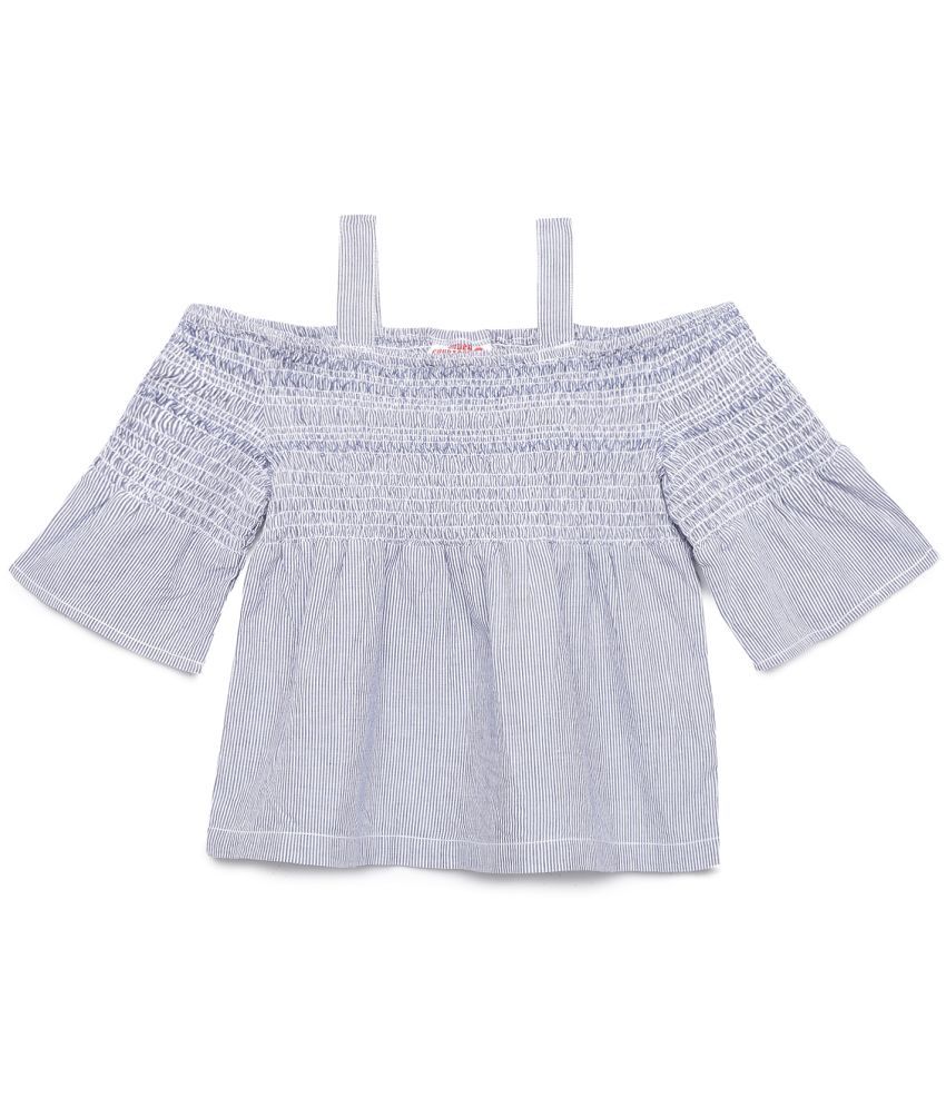     			Under Fourteen Only Off White Cotton Girls Top ( Pack of 1 )