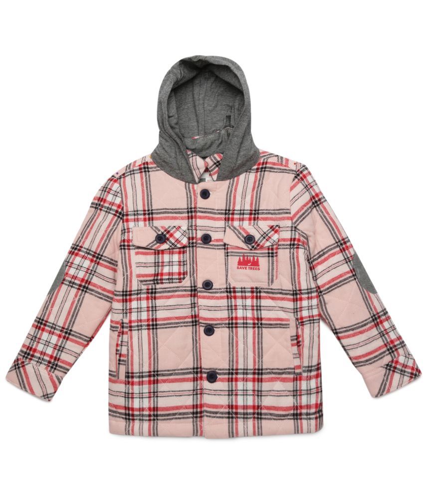     			Under Fourteen Only Boys Cotton Casual Jacket ( Peach , Pack of 1 )