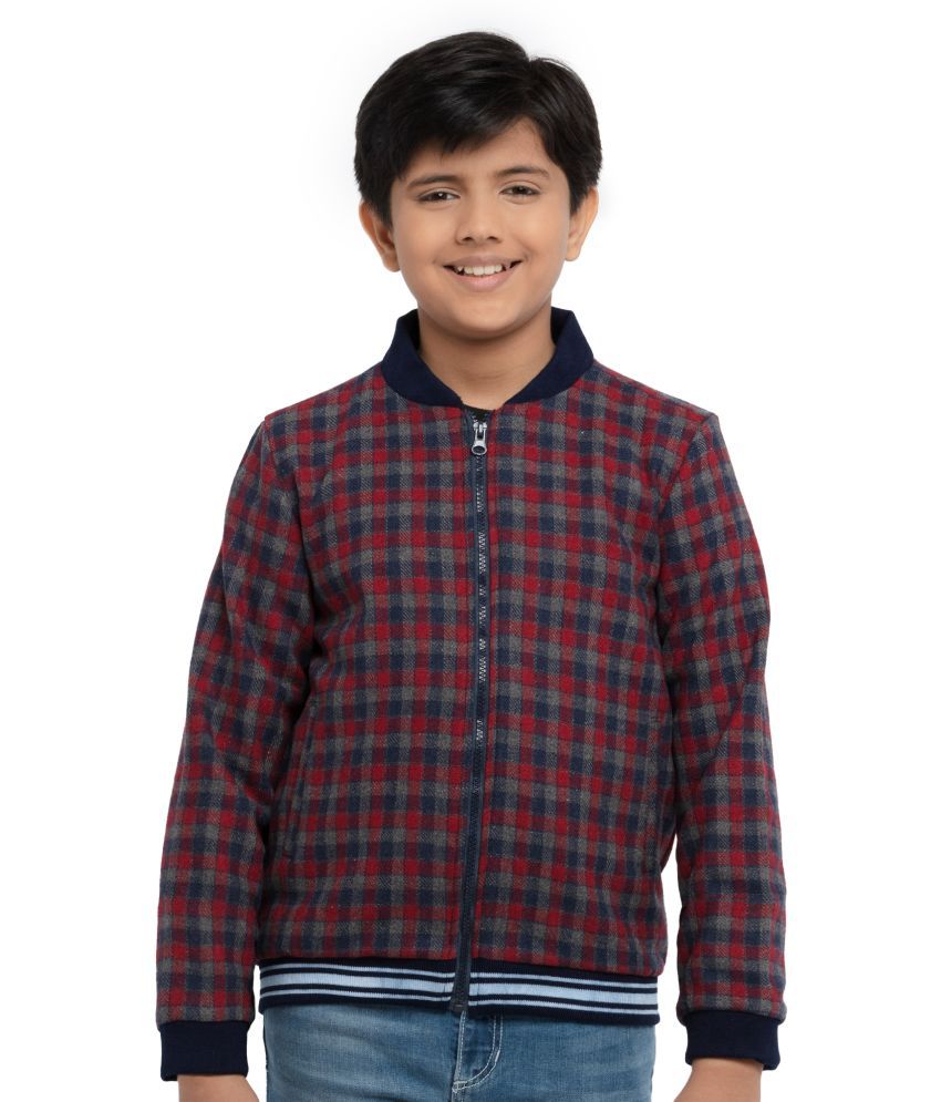     			Under Fourteen Only Boys Woollen Casual Jacket ( Red , Pack of 1 )