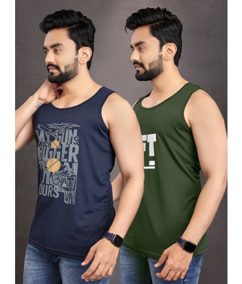     			allan peter Pack of 2 Cotton Blend Men's Vest ( Multicolor )