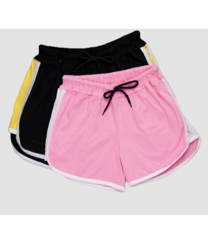     			powermerc Cotton Hot Pants - Pink Pack of 2