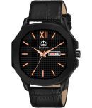 LimeStone Black PU Analog Men's Watch