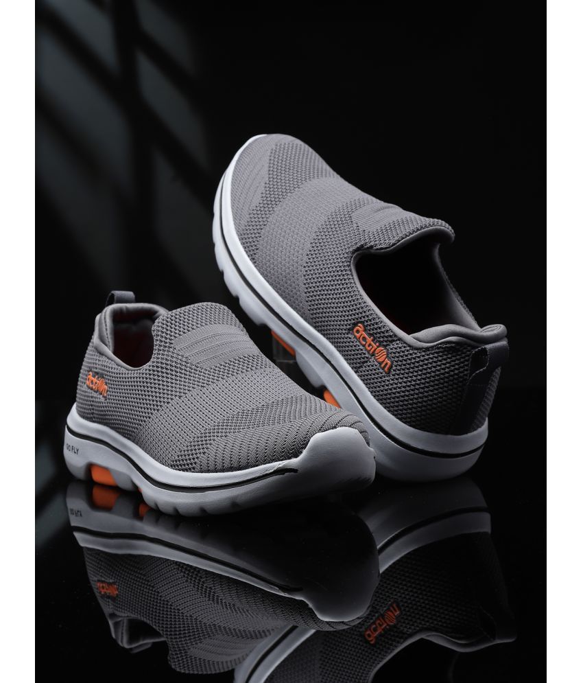     			Action Dark Grey Men's Sports Running Shoes