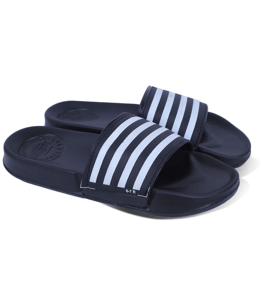     			Fabbmate Black Men's Slide Flip Flop