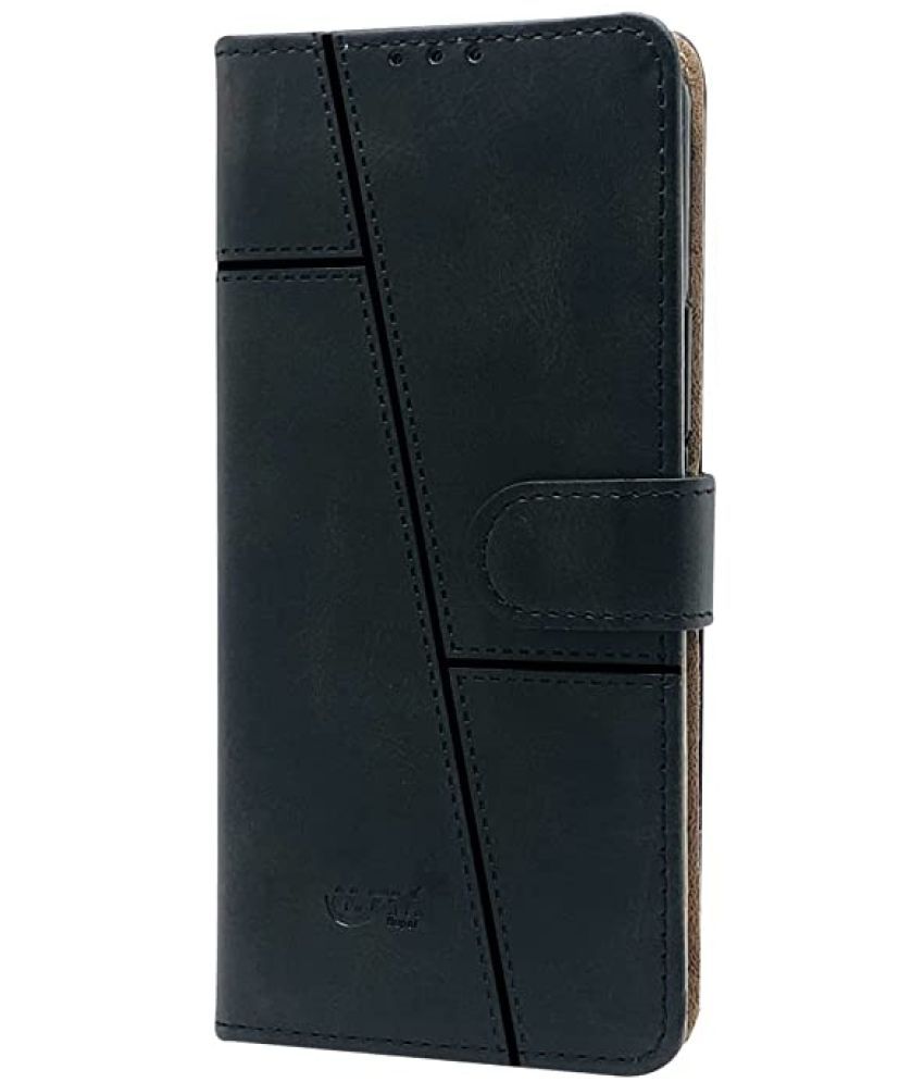     			Kosher Traders Black Flip Cover Artificial Leather Compatible For Vivo V21 ( Pack of 1 )