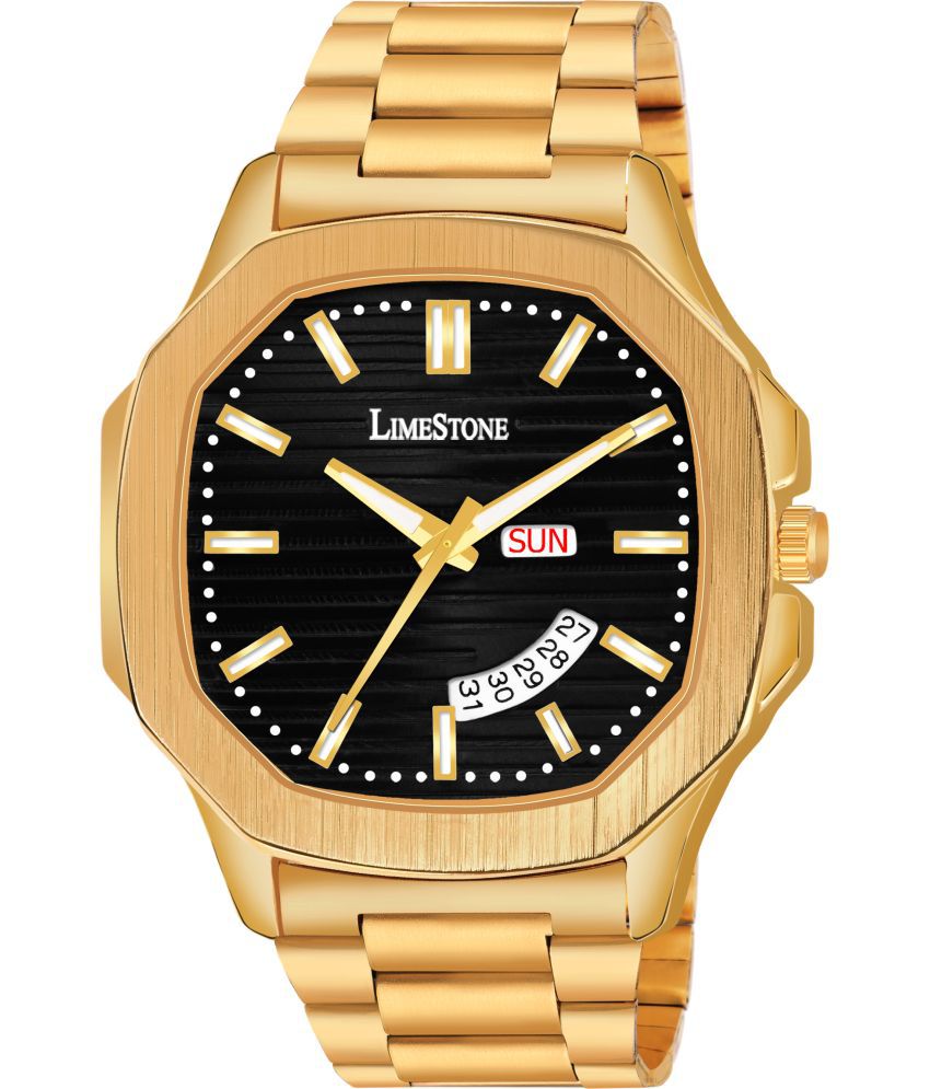    			LimeStone Gold Stainless Steel Analog Men's Watch
