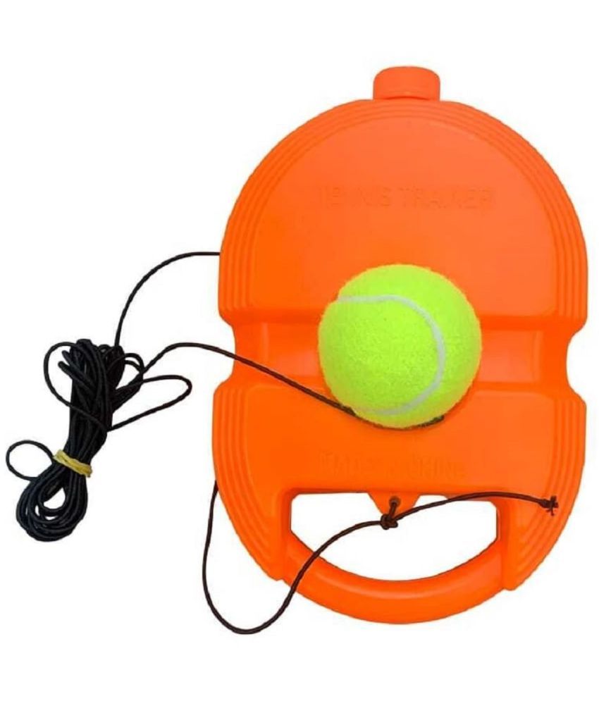     			MILITO  Tennis Trainer Rebound Ball with String Solo Tennis Trainer Set Self Tennis Practice Ball with String Cricket Trainer Rebound Ball with Rope Fill Sand or Water (Multicolor) (No Racket Included)