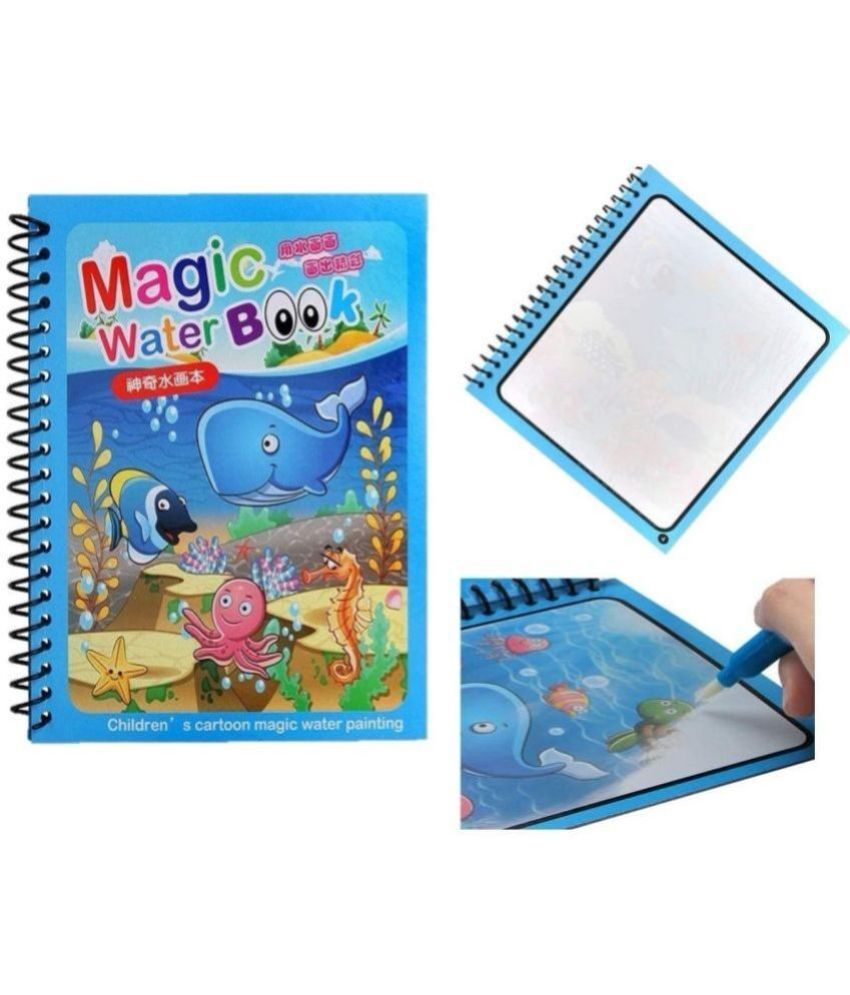     			Magic Water Quick Dry Book Water Coloring Book Doodle with Magic Pen Water Painting Book for Children Education Drawing Pad