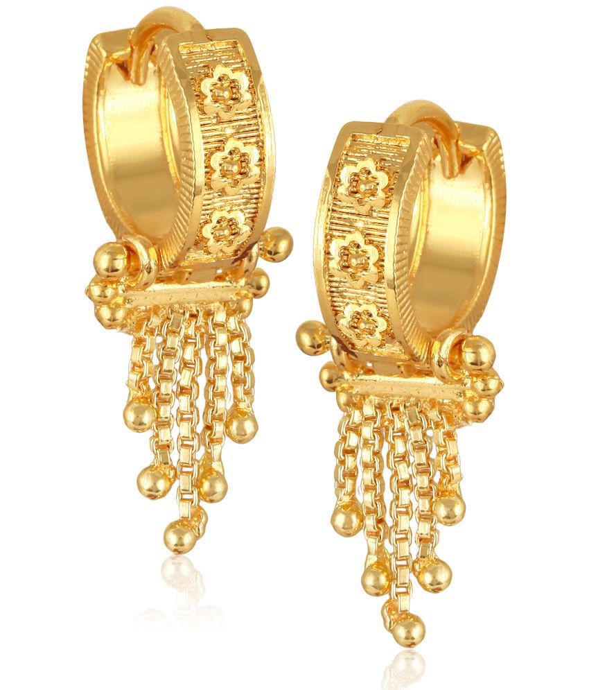     			Vighnaharta Golden Clip-Ons Earrings ( Pack of 1 )