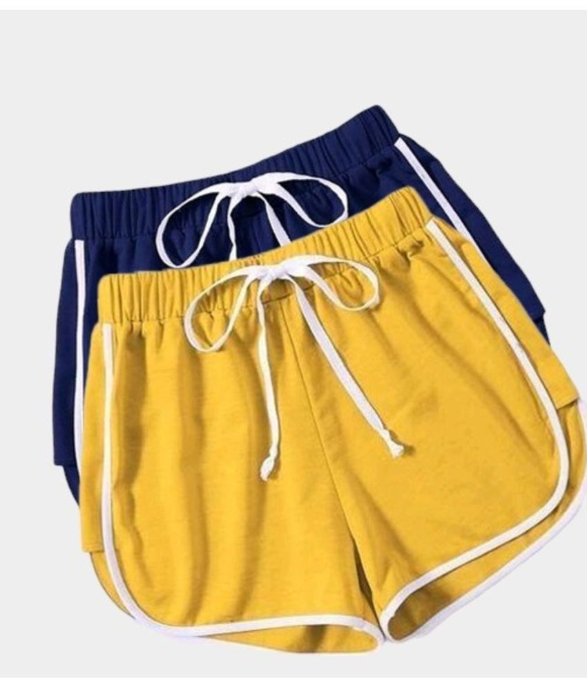     			powermerc Cotton Hot Pants - Yellow Pack of 2