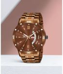 LimeStone Brown Metal Analog Men's Watch