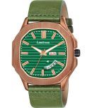 LimeStone Green PU Analog Men's Watch