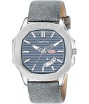 LimeStone Light Grey PU Analog Men's Watch