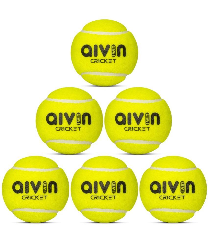     			Aivin Green Rubber Cricket Ball ( Pack of 6 )