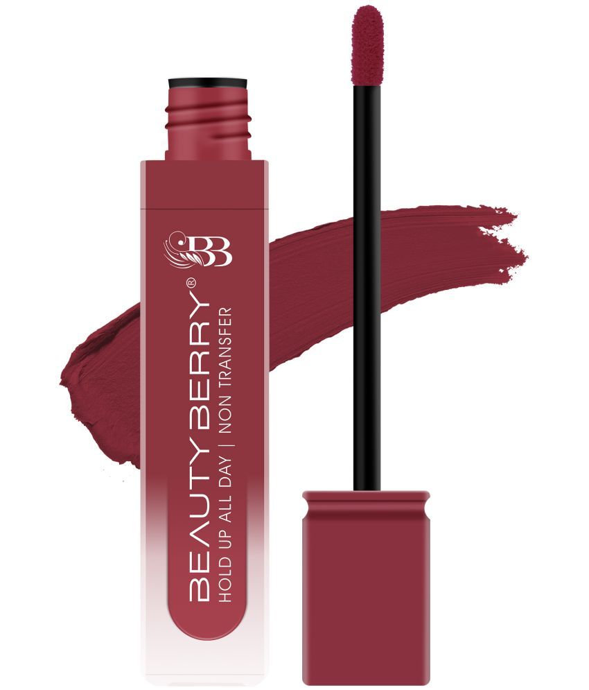     			Beauty Berry Hold Up All Day Non Transfer Matte Liquid Lipstick 7.5g, Very Me (Shade - 12)