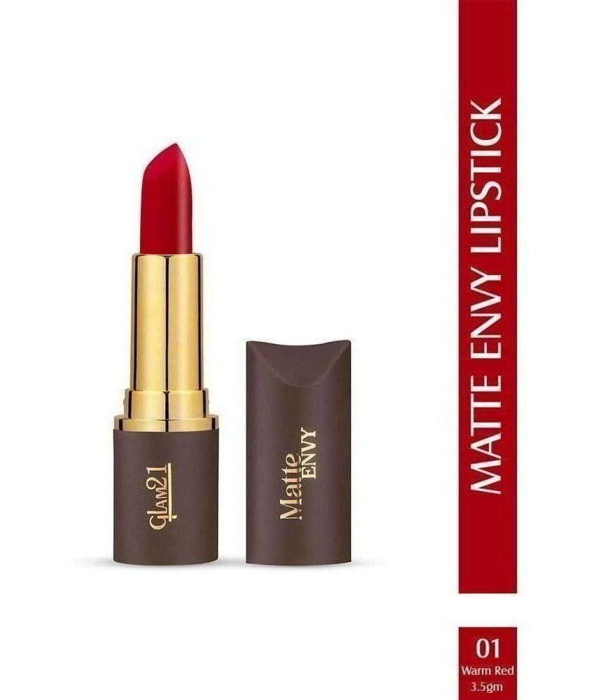     			Glam21 Matte Envy Lipstick With Longlasting 24 Intense Colours & Creamy Texture 3.5gm Warm Red-01