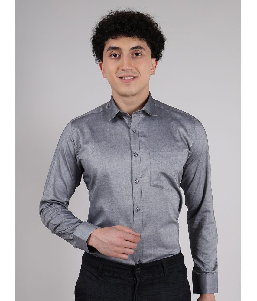     			Hoffmen Linen Regular Fit Full Sleeves Men's Formal Shirt - Grey ( Pack of 1 )