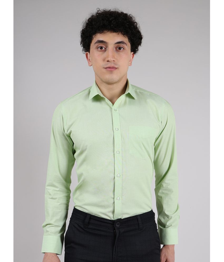     			Hoffmen Linen Regular Fit Full Sleeves Men's Formal Shirt - Lime Green ( Pack of 1 )