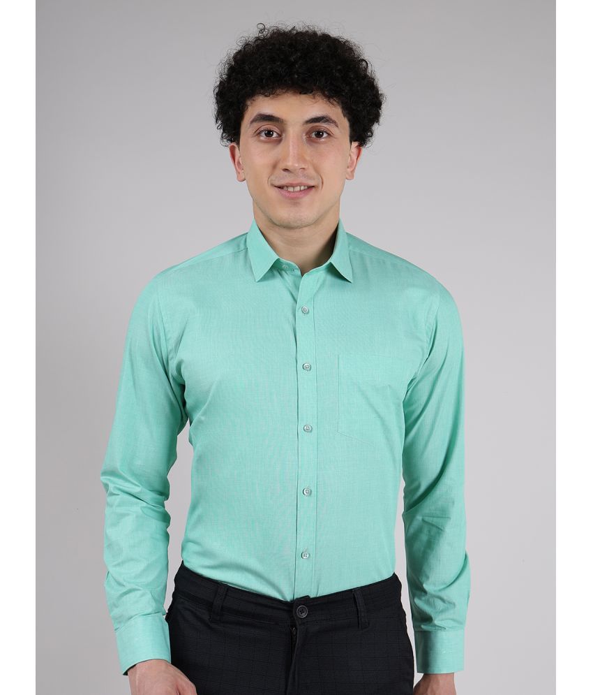     			Hoffmen Linen Regular Fit Full Sleeves Men's Formal Shirt - Mint Green ( Pack of 1 )