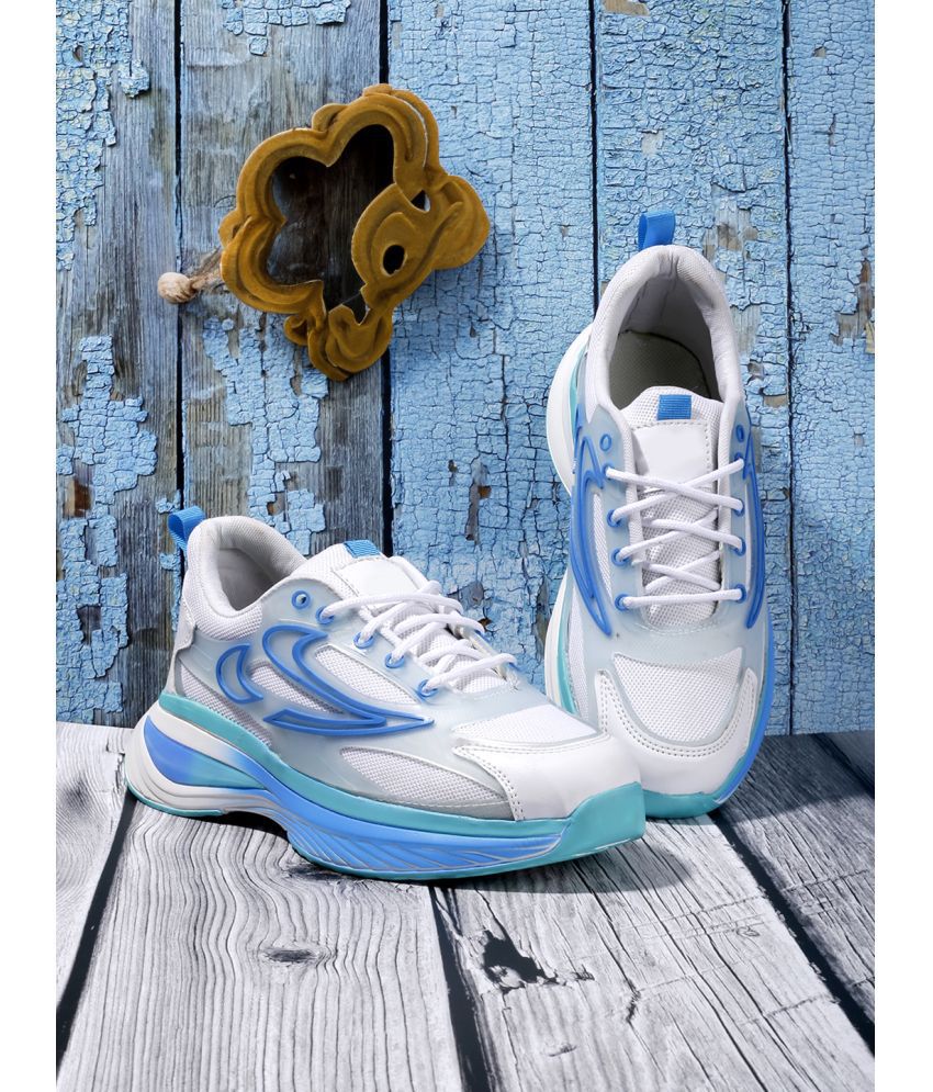     			JK Port Sports Shoes for men White Men's Sports Running Shoes