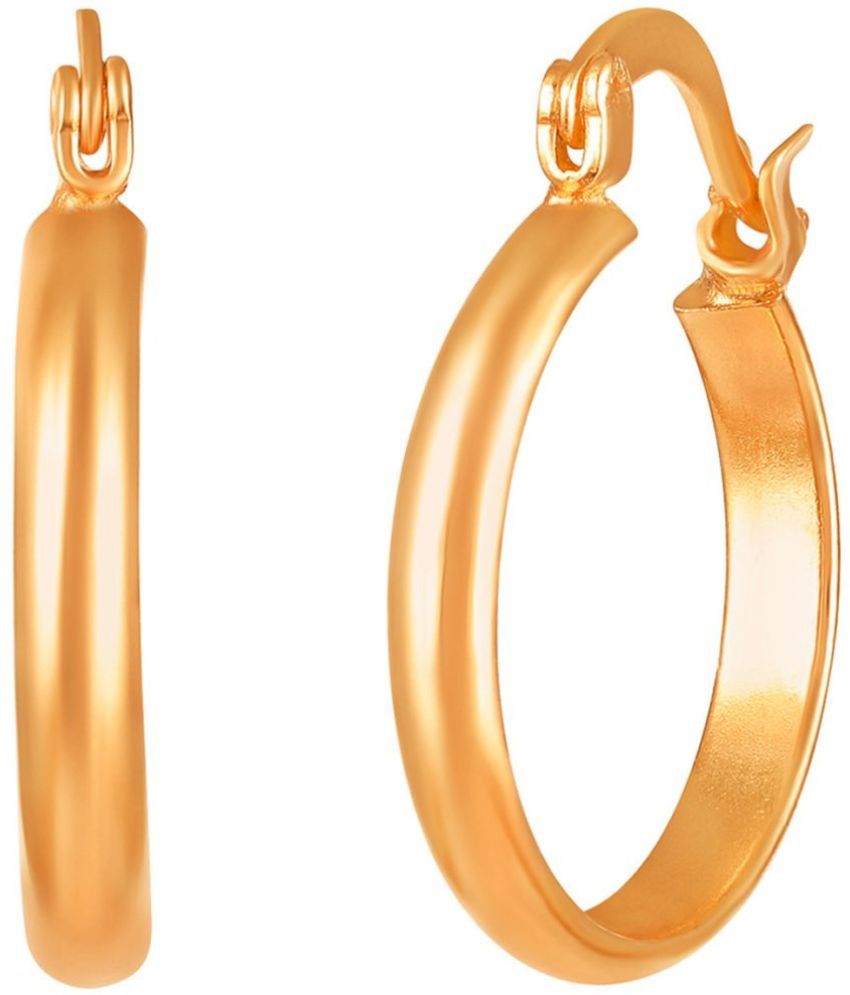     			LUV FASHION Rose Gold Hoops Earrings ( Pack of 1 )