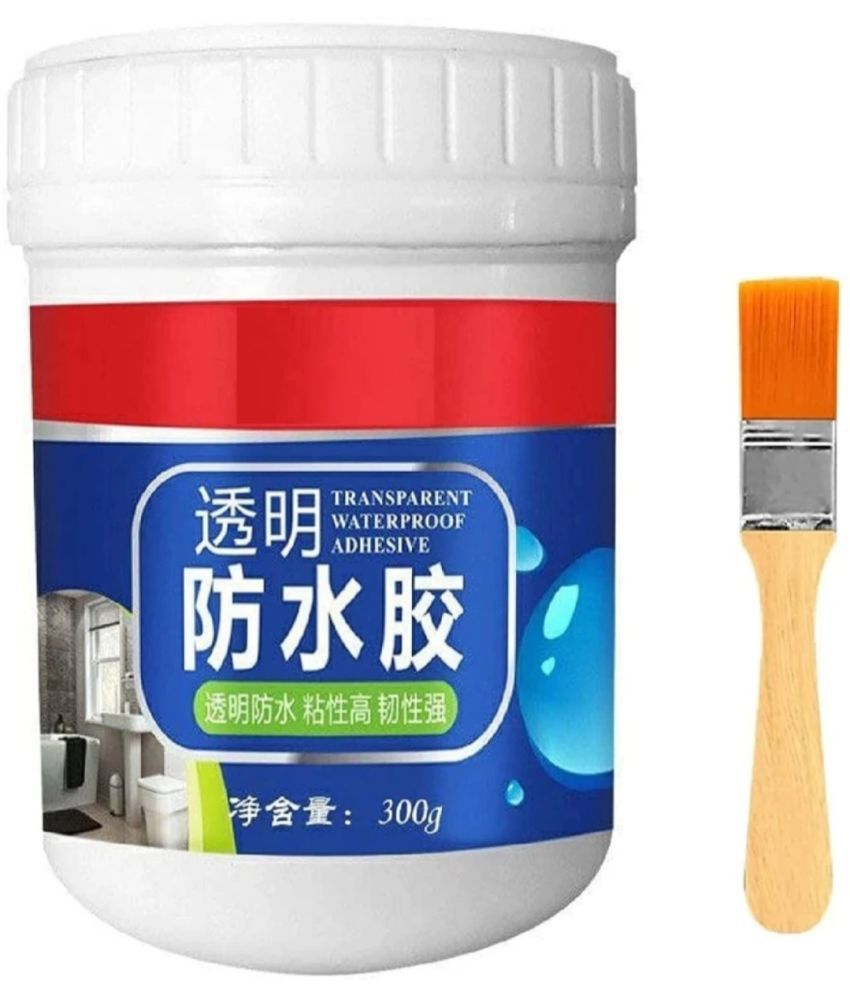     			Transparent Waterproof Glue 300g with Brush, Leakage Protection Adhesive  (300 g)