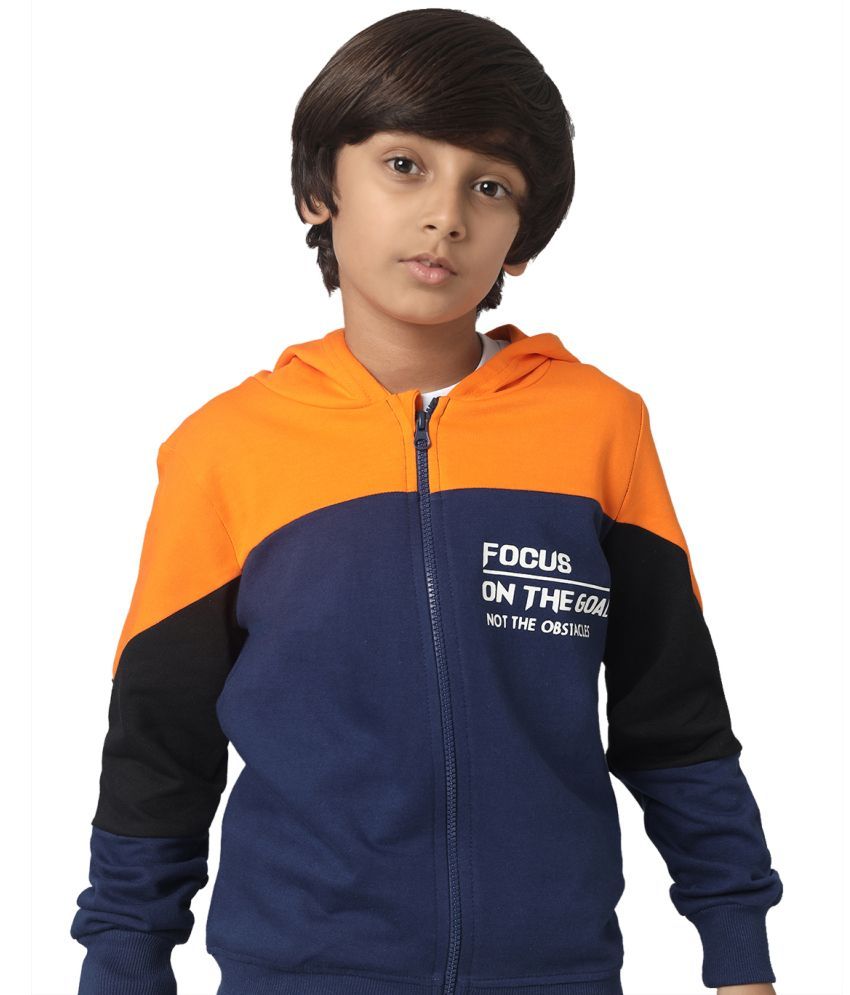     			Under Fourteen Only Orange Cotton Boys Sweatshirt ( Pack of 1 )