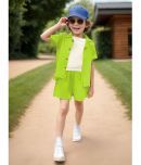 A.T.U.N. Pack of 1 Boys Polyester Shirt & Shorts ( Lime Green )