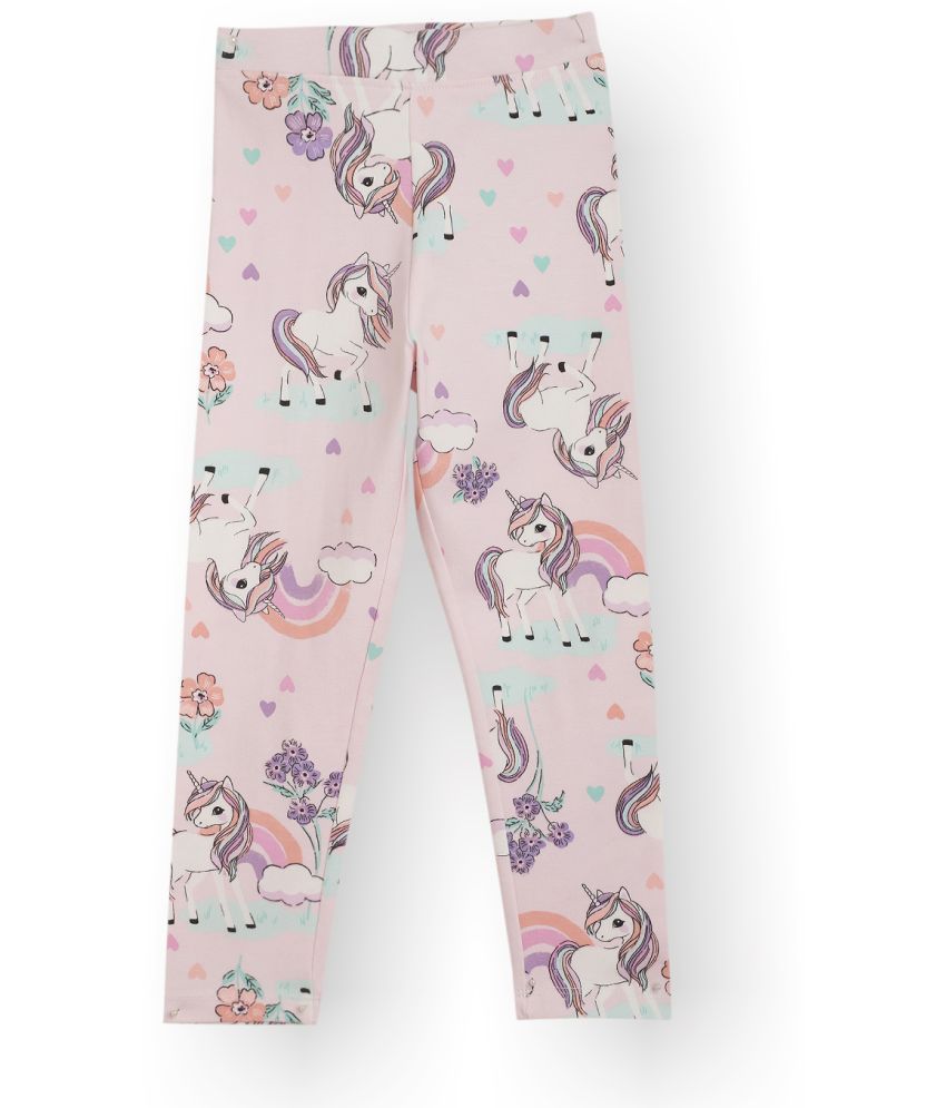     			ANTHRILO - Pink Cotton Blend Girls Leggings ( Pack of 1 )