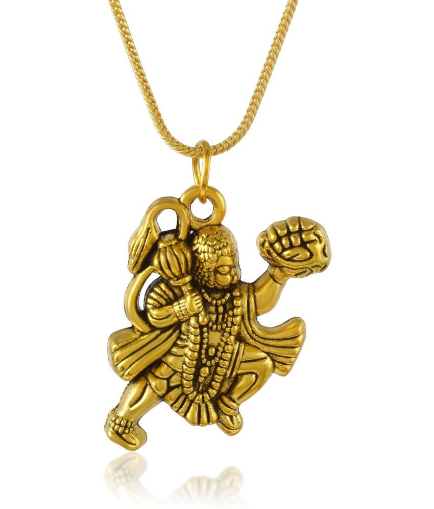     			Admier gold plated Bajrangbali Pavanputra Hanuman Pendant for Men and Women