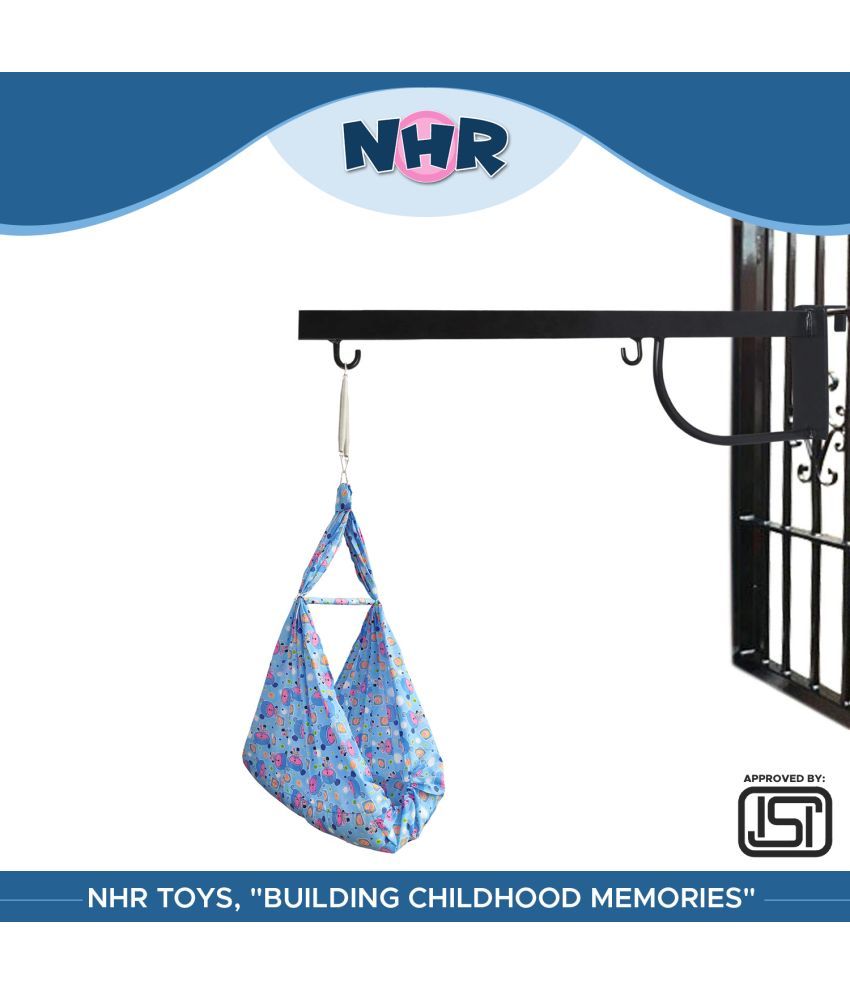     			Baby cradle metal hanger-Cradle jhula hanging stand for baby window cradle stand (Black)