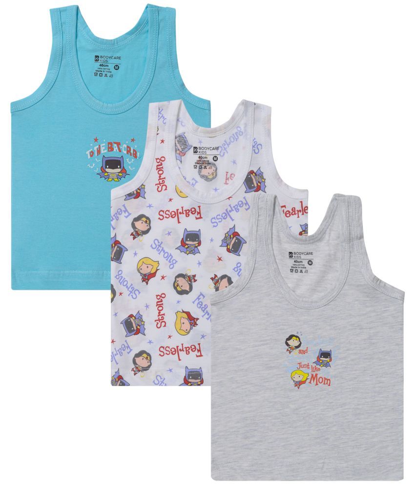     			Bodycare Multicolor Cotton Blend Printed Boys Vest ( Pack of 3 )