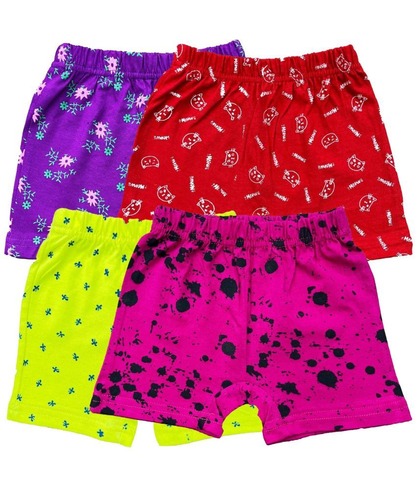     			Diaz Pack of 4 Cotton Girls Bloomers ( Multicolor ) KBLOOMERV4_CO4_36