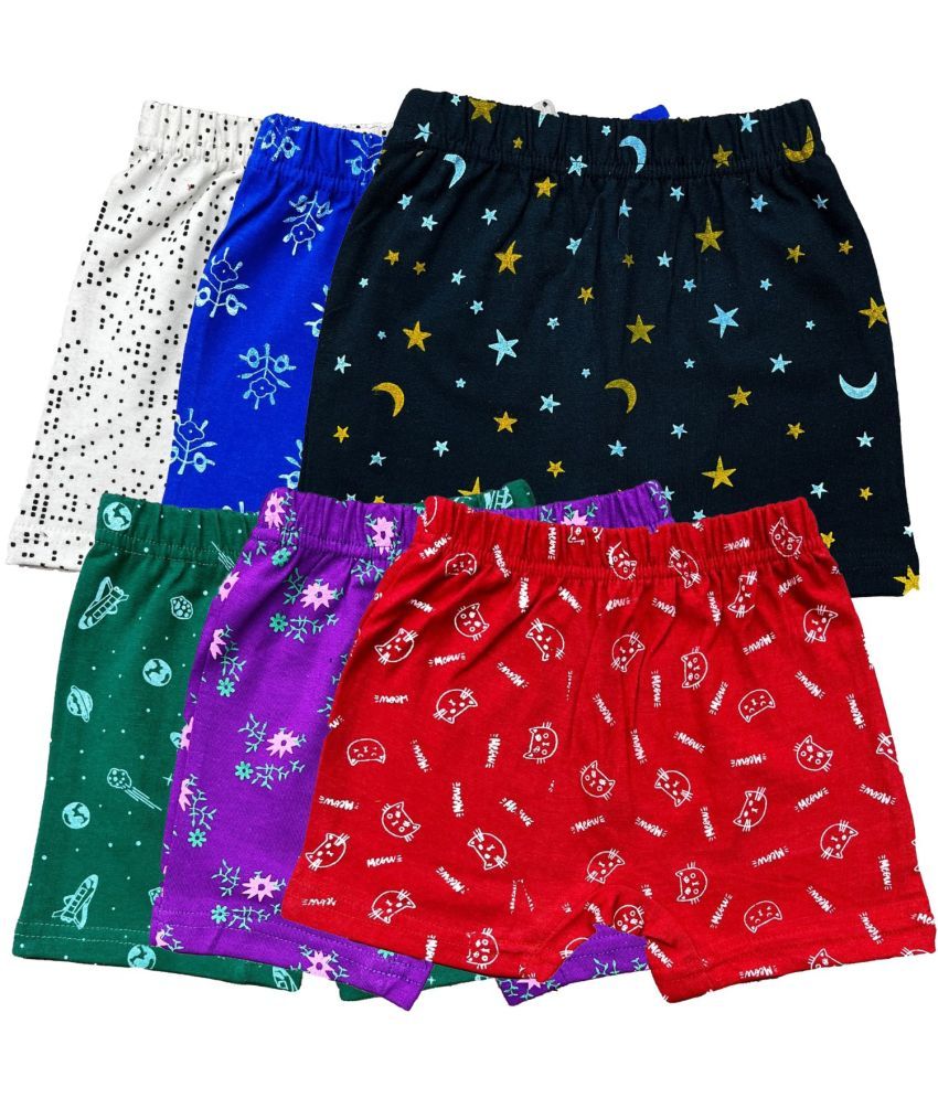     			Diaz Pack of 6 Cotton Bloomers For Girls ( Multicolor )