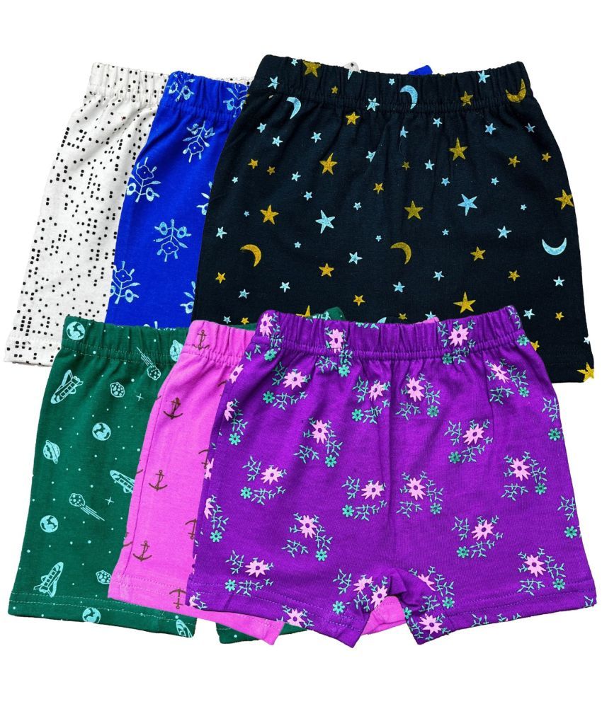     			Diaz Pack of 6 Cotton Bloomers For Girls ( Multicolor )